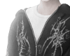 (M) black custom hoodie
