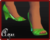 Green Wedge Heels