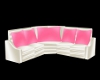 White & Pink Silk Couch