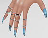 🤍Dina Blue Nails
