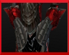 Red/silver gloves armor
