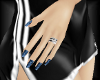{SP}Blue Glitter Nails
