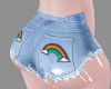 rainbow cheeks shorts