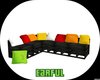 6 Seat Couch w/Pillows