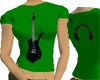 Green Guitar T Shirt