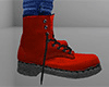 Orange Combat Boots / Work Boots 2 (M)