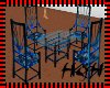 Blue Club Table & Chairs