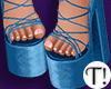 T! Strappy Heels Blue