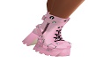 cute pink combat boots