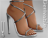 -V- Silver Heel Sandals