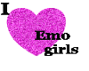 Emo girls glitter heart