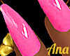 Bold Pink Nails/Rings