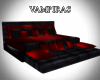Black Red Poseless Bed