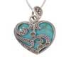 Heart Silver Turquoise