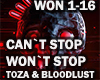 CAN`T STOP WON`T STOP