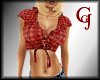Short Cowgirl Top Red