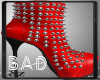 Red Spike Boots