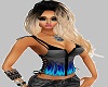 Blue Flames Corset 