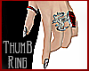 Blood Red Thumb Ring [L]