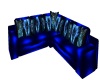 Blue Skull Corner Couch