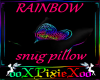 Rainbow snuggle pillow