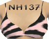 Pink Zebra Bikini Top