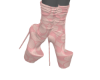 PINK CO@CH LEATHER BOOTS