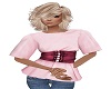 T-Shirt with Corset Pink