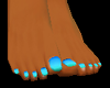 Blue Green Toe Nails