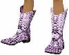 purple snakeskin boots