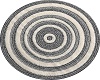 Round black rug