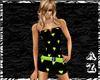 Heart Dress-Black/Green