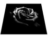 Black n White Rose Rug