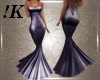 !K! Purple Fishtail Gown