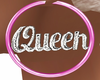 Queen Hoops pink silver