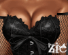 Goth Lingerie Corset BLK
