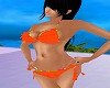 orange new color bikini