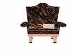 Brown Damask Chair