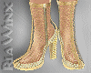 Gold Fishnet Boots