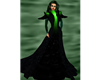 Green Black Dress