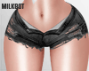 Black Denim Shorts