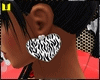 Zebra Heart Earrings