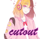 Kawaii girl cutout
