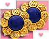 <P>Earrings I Gold&Blue