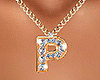 P Letter Gold Necklace
