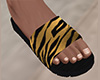 Gold Tiger Stripe Sandals (M)