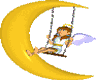 Fairy Swinging From Moon