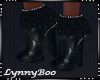 *Black Bling Fur Boots