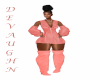 SADI~PEACH LEATHER DRESS