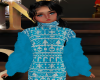 Girls Blue Xmas Fur Coat